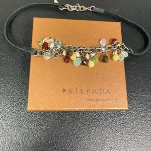 Silpada Silver Necklace with Multicolor Gemstones